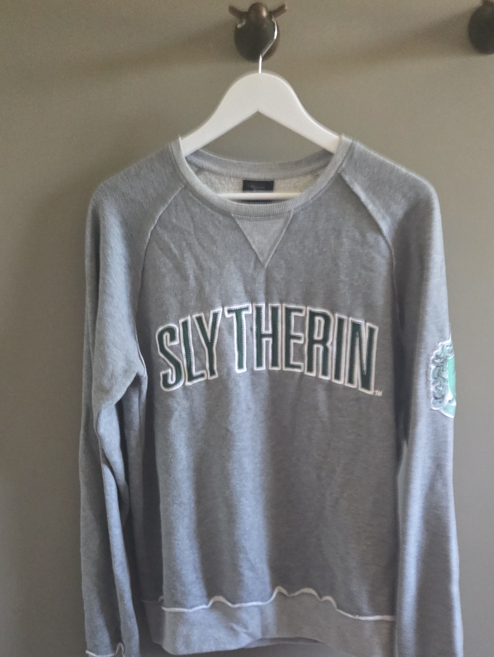 Slytherin Unisex Gray Crewneck Sweatshirt
